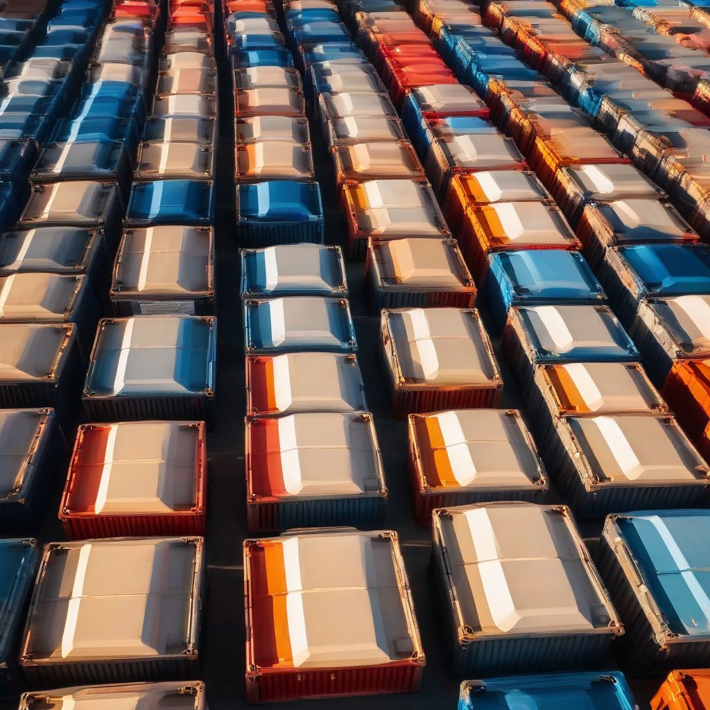 Portable Storage Containers at Warehouse